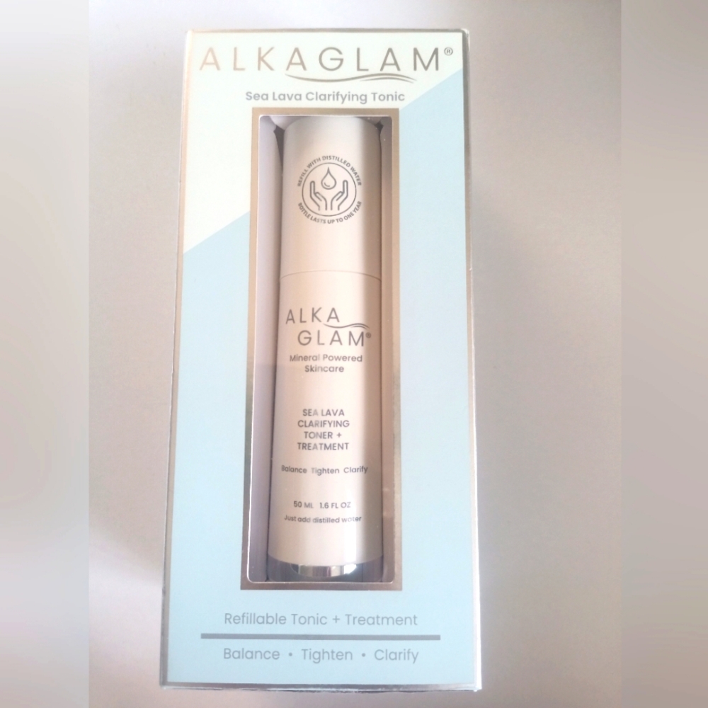 Alkagram Sea Lava Clarifying Tonic+Treatment Refillable Alcohol-Free Detox Toner